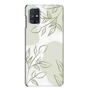 Чехол цветочный дизайн для Samsung Galaxy M51 (Зелёный дизайн)