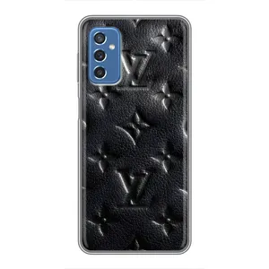 Текстурный Чехол Louis Vuitton для Самсунг Галакси М52 (5G) (Черный ЛВ)