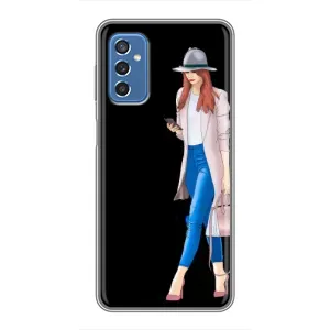 Чехол с картинкой Модные Девчонки Samsung Galaxy M52 5G (M526) (Девушка со смартфоном)