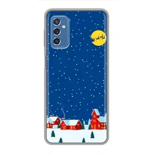 Силиконовый бампер на рождество для Samsung Galaxy M52 5G (M526) (Город в снегу)