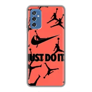 Силиконовый Чехол Nike Air Jordan на Самсунг Галакси М52 (5G) (Just Do It)