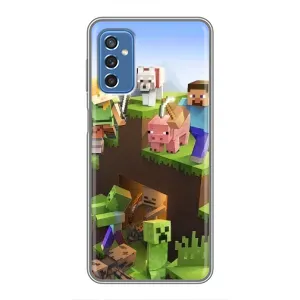 Чехлы для Samsung Galaxy M52 5G (M526) (Персонажи Майн Крафт) (Майн-крафт)