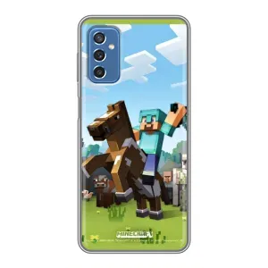 Чехлы для Samsung Galaxy M52 5G (M526) (Персонажи Майн Крафт) (На коне)