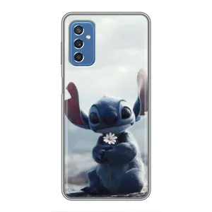 Чехол с рисунком Стич для Samsung Galaxy M52 5G (M526) (Стич с цветочком)