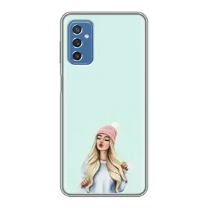 Силиконовый Чехол на Samsung Galaxy M52 5G (M526) с картинкой Стильных Девушек (В шапке)