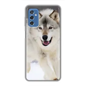 Чохол з Вовком на Samsung Galaxy M52 5G (M526) (Вовк біжить по снігу)