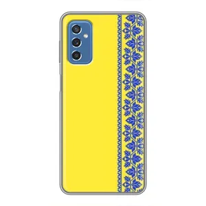 Силиконовый Чехол на Samsung Galaxy M52 5G (M526) (Вышиванка на желтом)