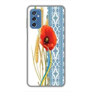 Силиконовый Чехол на Samsung Galaxy M52 5G (M526) с картинкой Вышиванки (Вышиванка с цветком)