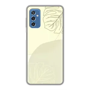 Чехол цветочный дизайн для Samsung Galaxy M52 5G (M526) (Зелёный фон)