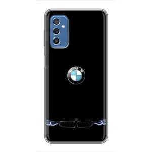 Силиконовый бампер с картинкой машины на Samsung Galaxy M52 (Черный BMW)