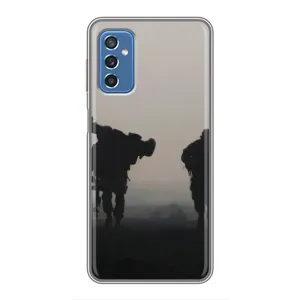 Чехлы на военную тематику для Samsung Galaxy M52 (Бой солдат)
