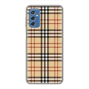 Чохол з Брендами одягу на Самсунг Галаксі М52 (Burberry стиль)