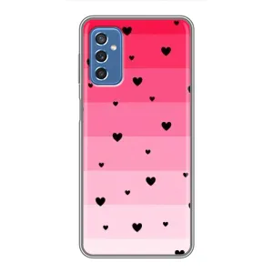 Чохли з тематикою "Маленькі Сердчеки" на Samsung Galaxy M52 (Чорні сердечка)