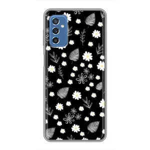 Чехлы с тематикой "ЦВЕТЫ" на Samsung Galaxy M52 (цветение на чорном)