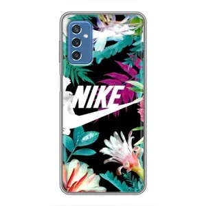 Силіконовый Чохол на Samsung Galaxy M52 з картинкою НАЙК (Квітковий Nike)