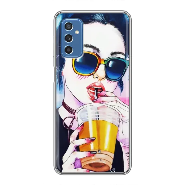 Чехол с рисунком «Девушка с коктейлем» для Samsung Galaxy M52 Чехол с рисунком «Девушка с коктейлем» для Samsung Galaxy M52
