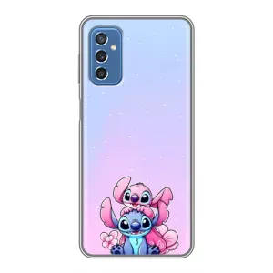 Чехол с рисунком Стич для Samsung Galaxy M52 (Энджл и Стич)