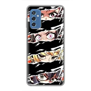 Силиконовые чехлы с глазами Anime для Самсунг Галакси М52 (Глаза на чорном)