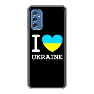 Чехол с Украинской символикой на Самсунг Галакси М52 (I Love Ukraine)