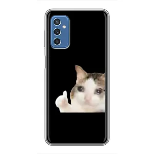Бампер с принтом Мемы для Samsung Galaxy M52 (Кот в слезах)