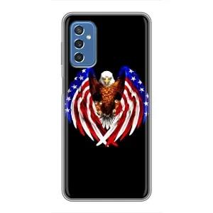 Чехол Флаг USA для Samsung Galaxy M52 (Крылья США)