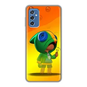 Чехол Бравл Старс для Samsung Galaxy M52 (LEON в кофте)