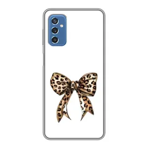 Чехол банты для Samsung Galaxy M52 (Леопардовый принт)