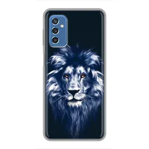 Чохол з картинкою на Samsung Galaxy M52 (Лев – синій)