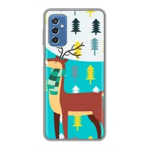 Силіконовий бампер з картинкою звірів для Samsung Galaxy M52 (Олень із шарфом)