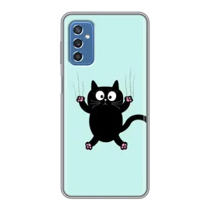 Силіконовий чохол з котиком для Samsung Galaxy M52 (Падаючий кіт)