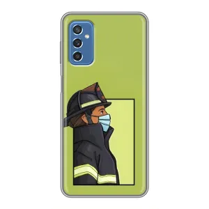 Силіконовий бампер (Працівники) на Samsung Galaxy M52 (Пожежник)