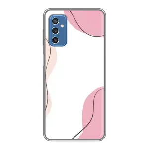 Чехол цветочный дизайн для Samsung Galaxy M52 (Розовый фон)