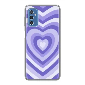 Чохли з тематикою "Маленькі Сердчеки" на Samsung Galaxy M52 (Серце фіолет)