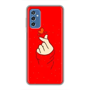 Чохол (Знак сердечка) для Samsung Galaxy M52 (Сердечко на червоному)