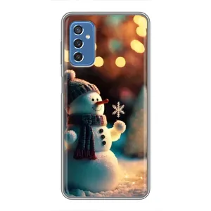 Чехлы на Новый Год Samsung Galaxy M52 (Снеговик праздничный)