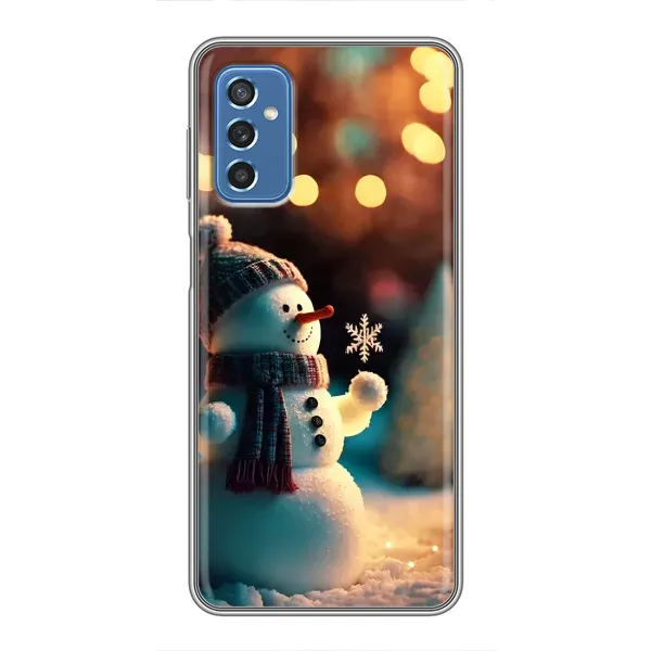Чехол с рисунком «Снеговик праздничный» для Samsung Galaxy M52 Чехол с рисунком «Снеговик праздничный» для Samsung Galaxy M52
