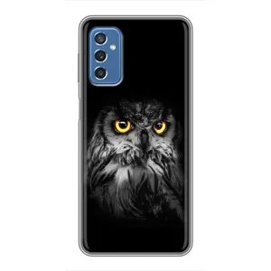 Чохли з принтом СОВИ для Samsung Galaxy M52 (Сова на чорному)