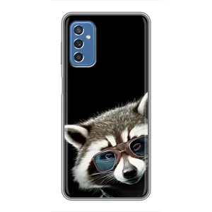 Силіконовий Чохол з Энотами на Samsung Galaxy M52 (Стильний Єнот)