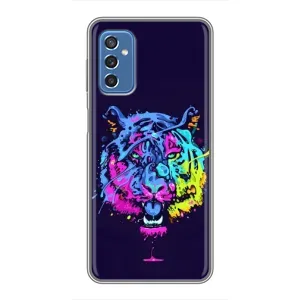 Силіконовий бампер з картинкою звірів для Samsung Galaxy M52 (Тигр-Арт)