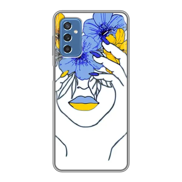 Чехол с рисунком «Украинка на всю голову» для Samsung Galaxy M52 Чехол с рисунком «Украинка на всю голову» для Samsung Galaxy M52