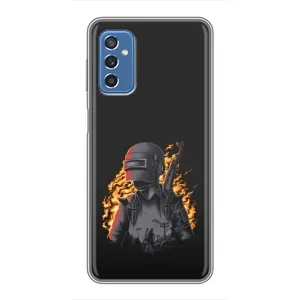 Чохол з картинкою "Герой Pubg" на Samsung Galaxy M52 (В полум'ї)