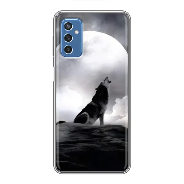 Чехол с рисунком «Волк и луна» для Samsung Galaxy M52 Чехол с рисунком «Волк и луна» для Samsung Galaxy M52