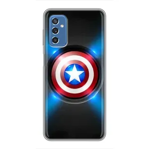 Чохол с Щітом Капітана Америки на Samsung Galaxy M52 (Яскраий Щит Капітана)
