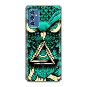 Чохли з принтом СОВИ для Samsung Galaxy M52 (Зелена сова)