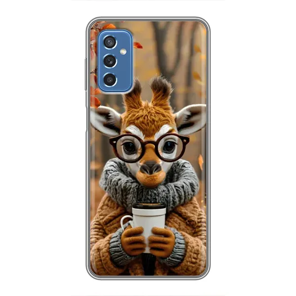 Чехол с рисунком «Жираф с кофе» для Samsung Galaxy M52 Чехол с рисунком «Жираф с кофе» для Samsung Galaxy M52
