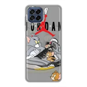 Силиконовый Чехол Nike Air Jordan на Самсунг Галакси М53 (5G) (Air Jordan)