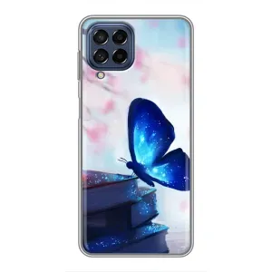 Силиконовый бампер с картинкой животных для Samsung Galaxy M53 (5G) (M536B) (Бабочка синяя)