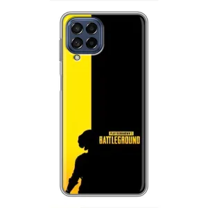 Чехол (TPU) с картинкой "Лого Пабг" на Самсунг Галакси М53 (5G) (Battlegrounds)