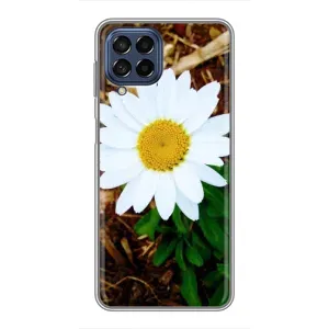 Чехол с ромашками на Samsung Galaxy M53 (5G) (M536B) (Белая ромашка)