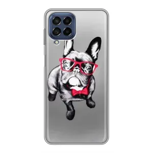 Чехол (ТПУ) Милые собачки для Samsung Galaxy M53 (5G) (M536B) (Бульдог в очках)